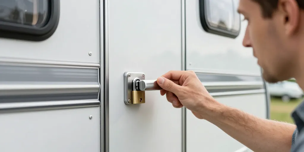 serrure de porte de caravane